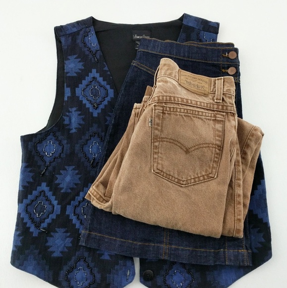 Lemon Grass | Bohemian Aztec Vest Size Large - Picture 8 of 8